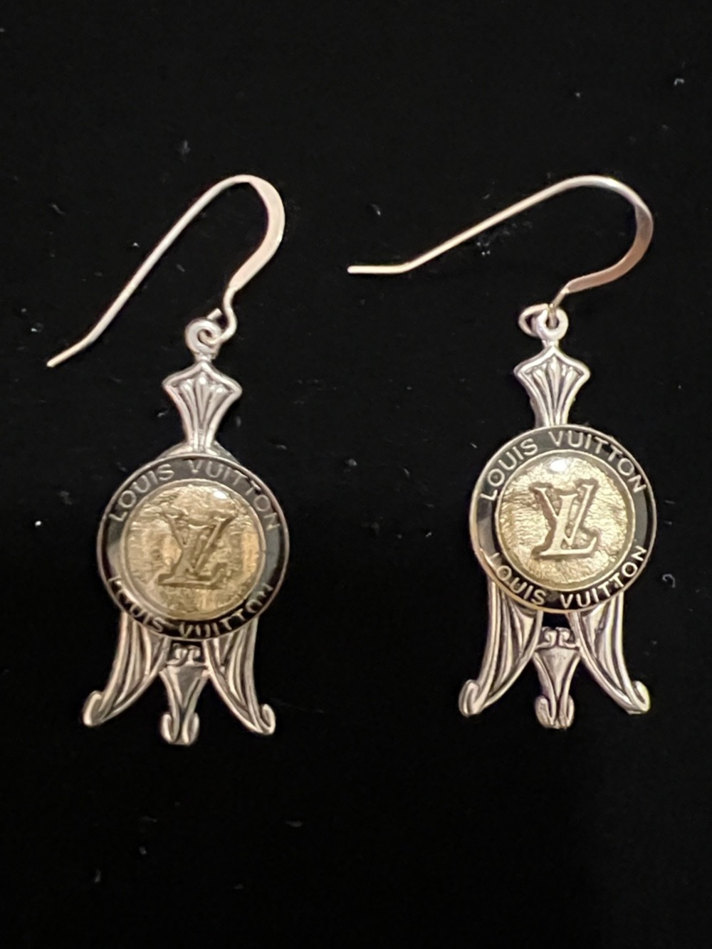 Louis Vuitton Two-Tone Medallion Drop Earrings - Gold & Silver (925 Silver)